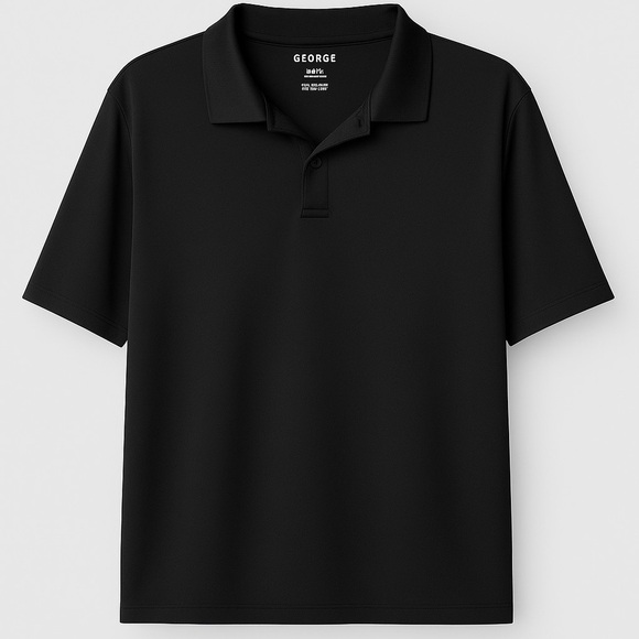 George Other - George Black Polo Shirt – Size XL (46-48) – Classic Stretch Fit​​